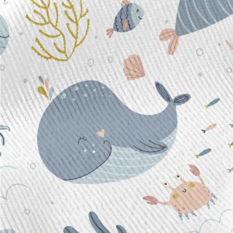 Happy Sea Animals Standard Corduroy