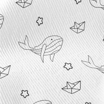 Hand Drawn Cute Whale Standard Corduroy