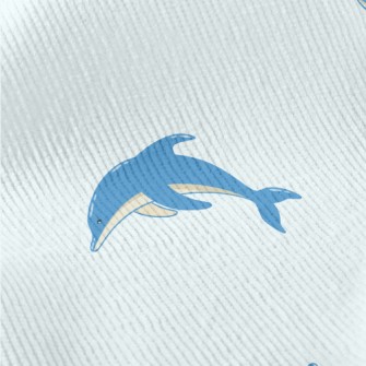 Cartoon Blue Dolphin Standard Corduroy
