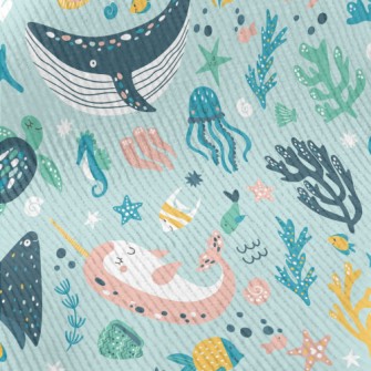 Colorful Underwater World Standard Corduroy