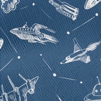 Hand Drawn Rocket And Flying S Standard Corduroy