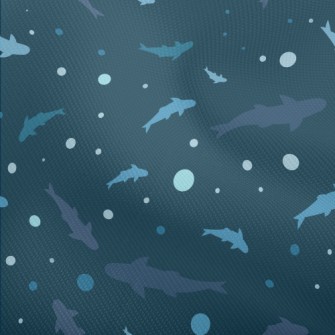 Blue Shark Silhouette Dobby