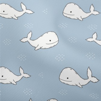 Smiling Hand Drawn White Whale Dobby