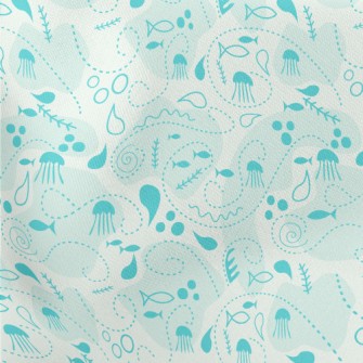Marine Life Illustrations Stretch Ponte