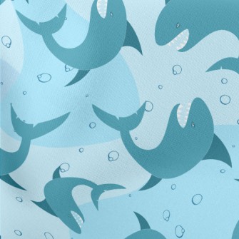 Angry Cartoon Shark Stretch Ponte