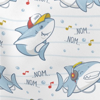 Cute Hip Hop Shark Stretch Ponte