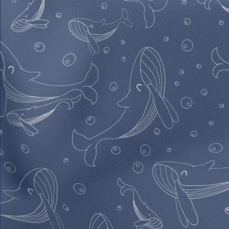 Happy Swimming Whale Stretch Ponte