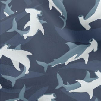 Cartoon Hammerhead Shark Micro Fleece