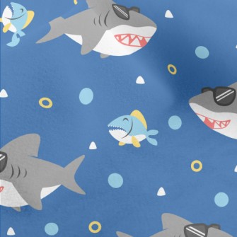 Handsome Shark With Sunglasses Micro Fleece