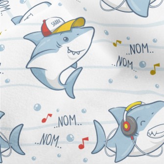 Cute Hip Hop Shark Micro Fleece