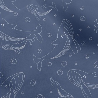 Happy Swimming Whale Micro Fleece