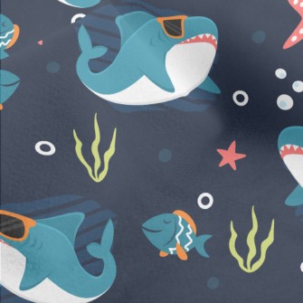 Cool Sunglasses Shark Micro Fleece