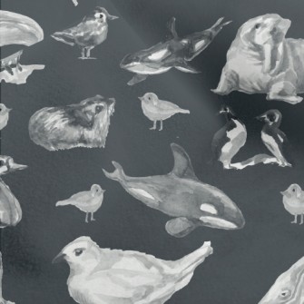 Watercolor Hand Drawn Birds Micro Fleece