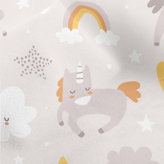 Cute Blush Unicorn Micro Fleece