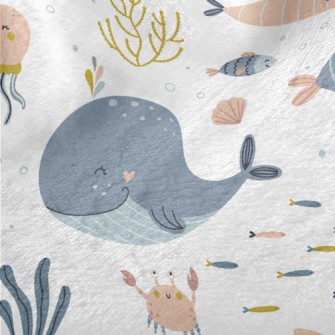 Happy Sea Animals Minky