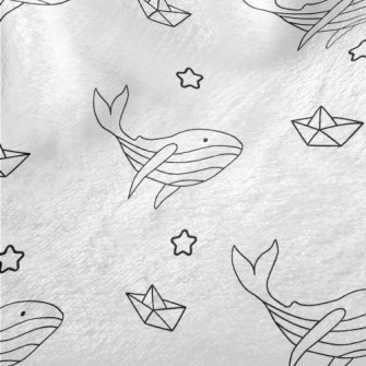 Hand Drawn Cute Whale Minky