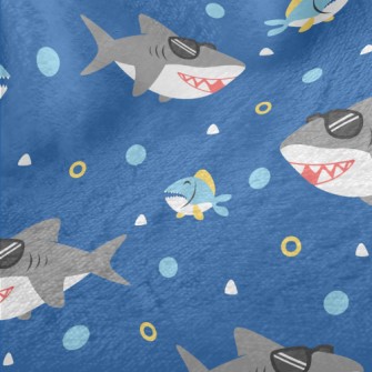 Handsome Shark With Sunglasses Minky