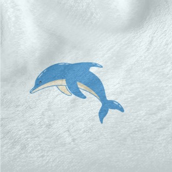 Cartoon Blue Dolphin Minky