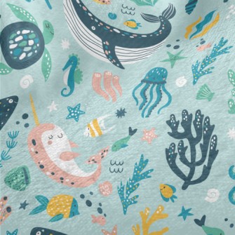 Colorful Underwater World Minky