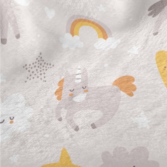 Cute Blush Unicorn Minky