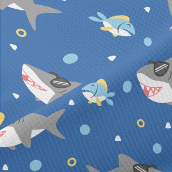 Handsome Shark With Sunglasses Piqué