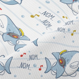 Cute Hip Hop Shark Piqué