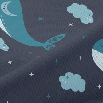 Starry Sky And Blue Whale Piqué