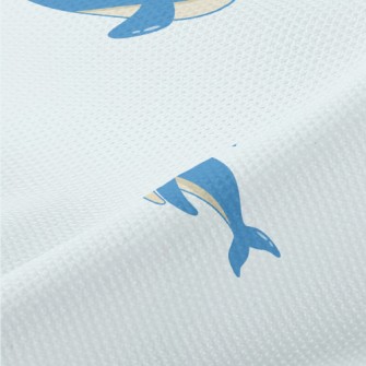 Cartoon Blue Dolphin Piqué