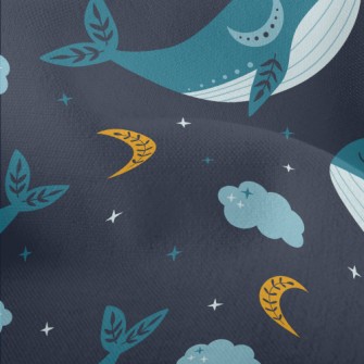Starry Sky And Blue Whale Lightweight Performance Linen