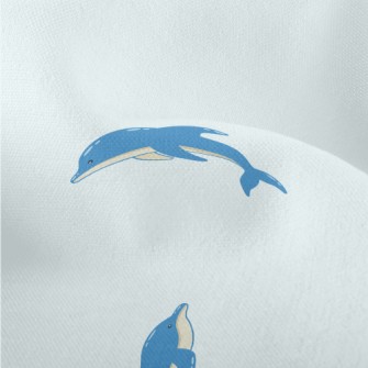 Cartoon Blue Dolphin Lightweight Performance Linen