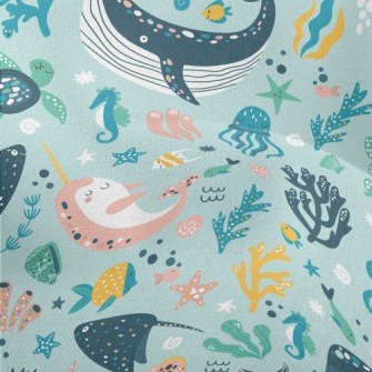 Colorful Underwater World Lightweight Performance Linen
