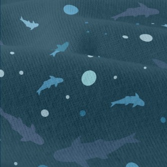 Blue Shark Silhouette Modern Jersey