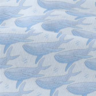 Cartoon Gentle Blue Whale Modern Jersey