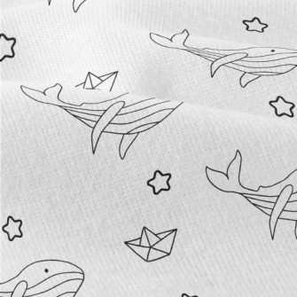 Hand Drawn Cute Whale Modern Jersey