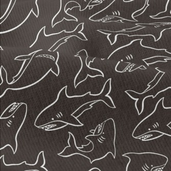 Angry Hand Drawn Shark Modern Jersey