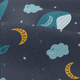 Starry Sky And Blue Whale Modern Jersey
