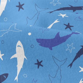 Cartoon Shark Silhouette Modern Jersey