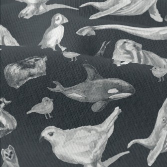 Watercolor Hand Drawn Birds Modern Jersey