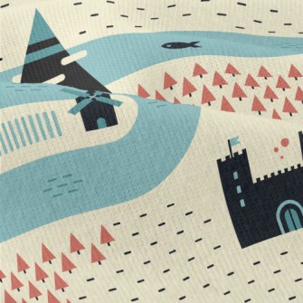 Cartoon Medieval Village Modern Jersey