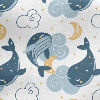 Dream Star Whale Jersey Backed Fleece