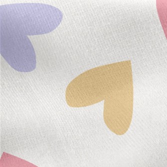 Colorful Love Pattern Jersey Backed Fleece