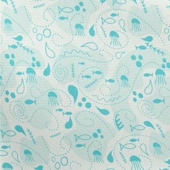 Marine Life Illustrations Pongee