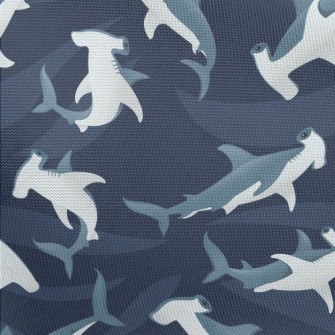 Cartoon Hammerhead Shark Pongee