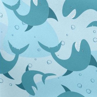 Angry Cartoon Shark Pongee