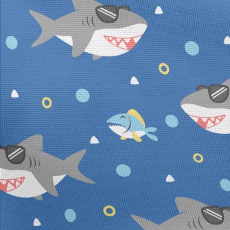 Handsome Shark With Sunglasses Pongee
