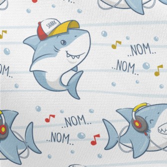 Cute Hip Hop Shark Pongee