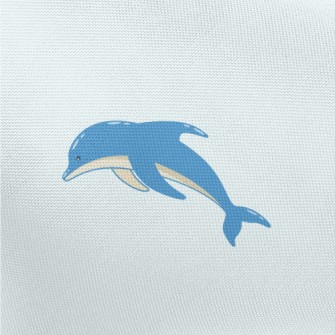 Cartoon Blue Dolphin Pongee
