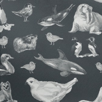 Watercolor Hand Drawn Birds Pongee