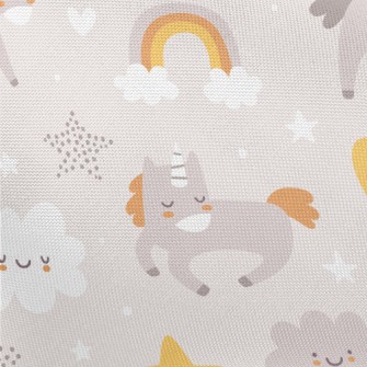 Cute Blush Unicorn Pongee