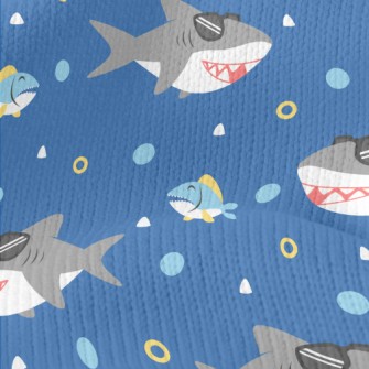 Handsome Shark With Sunglasses Stretch Jersey